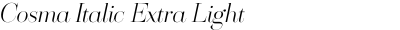 Cosma Italic Extra Light